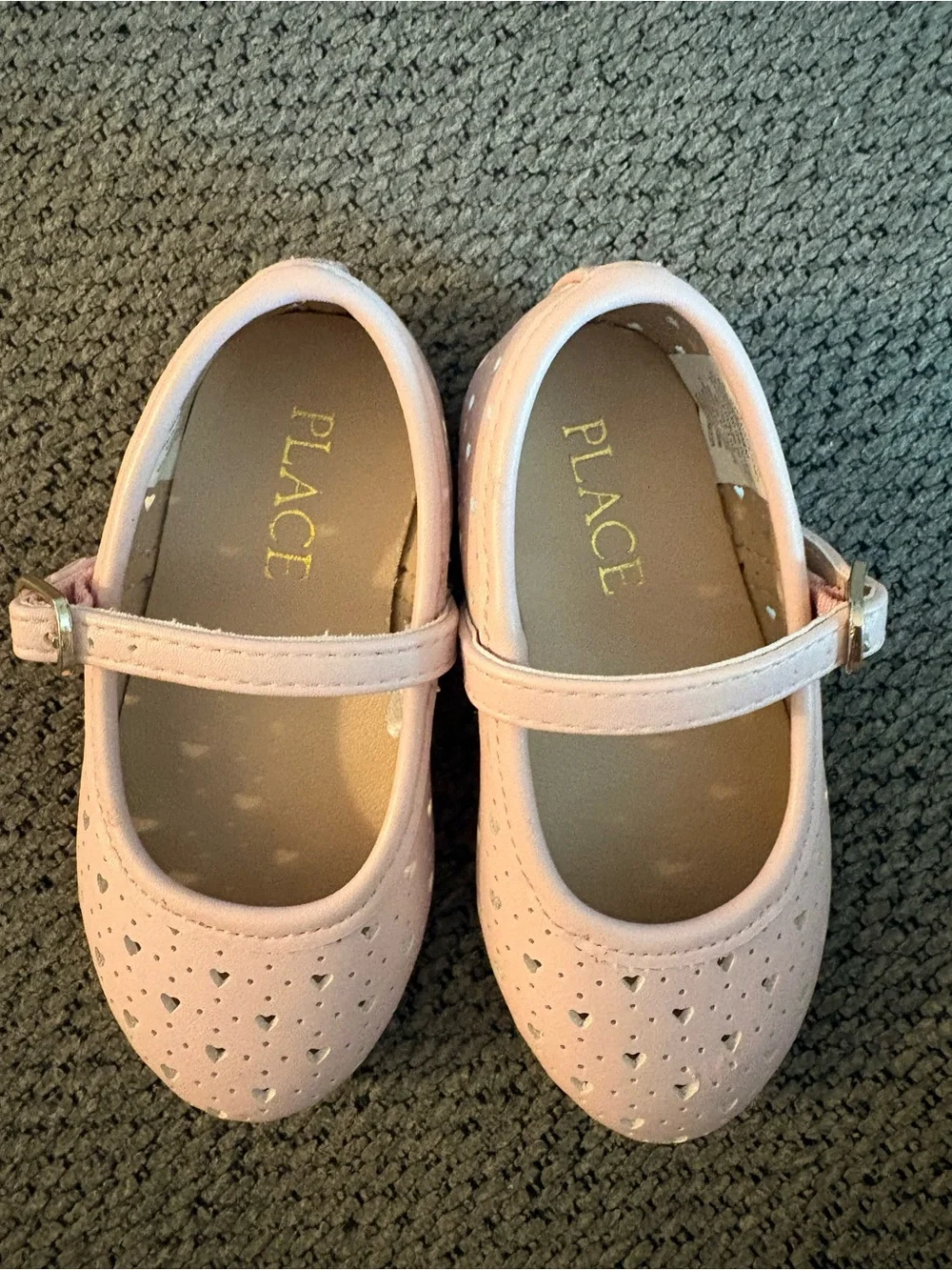 The Children’s Place Blush Pink Heart-Cut Mary Jane Girls Shoes